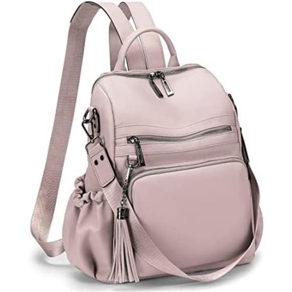 Women's Backpack Purses Fashion Leather Bb-pink